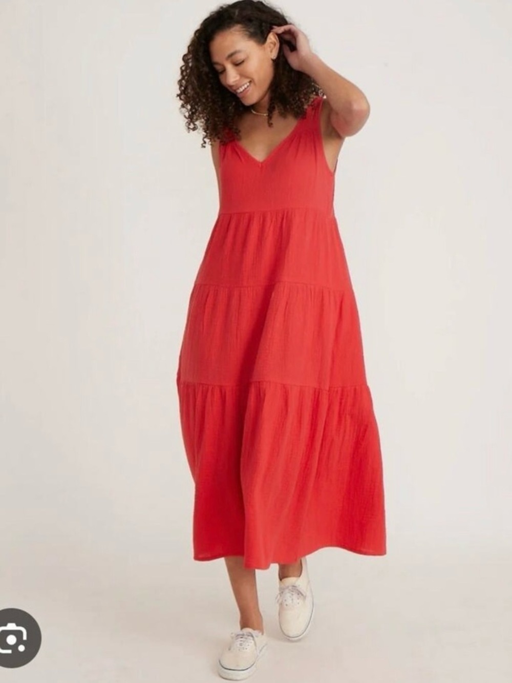 Marine Layer tiered gauze maxi dress